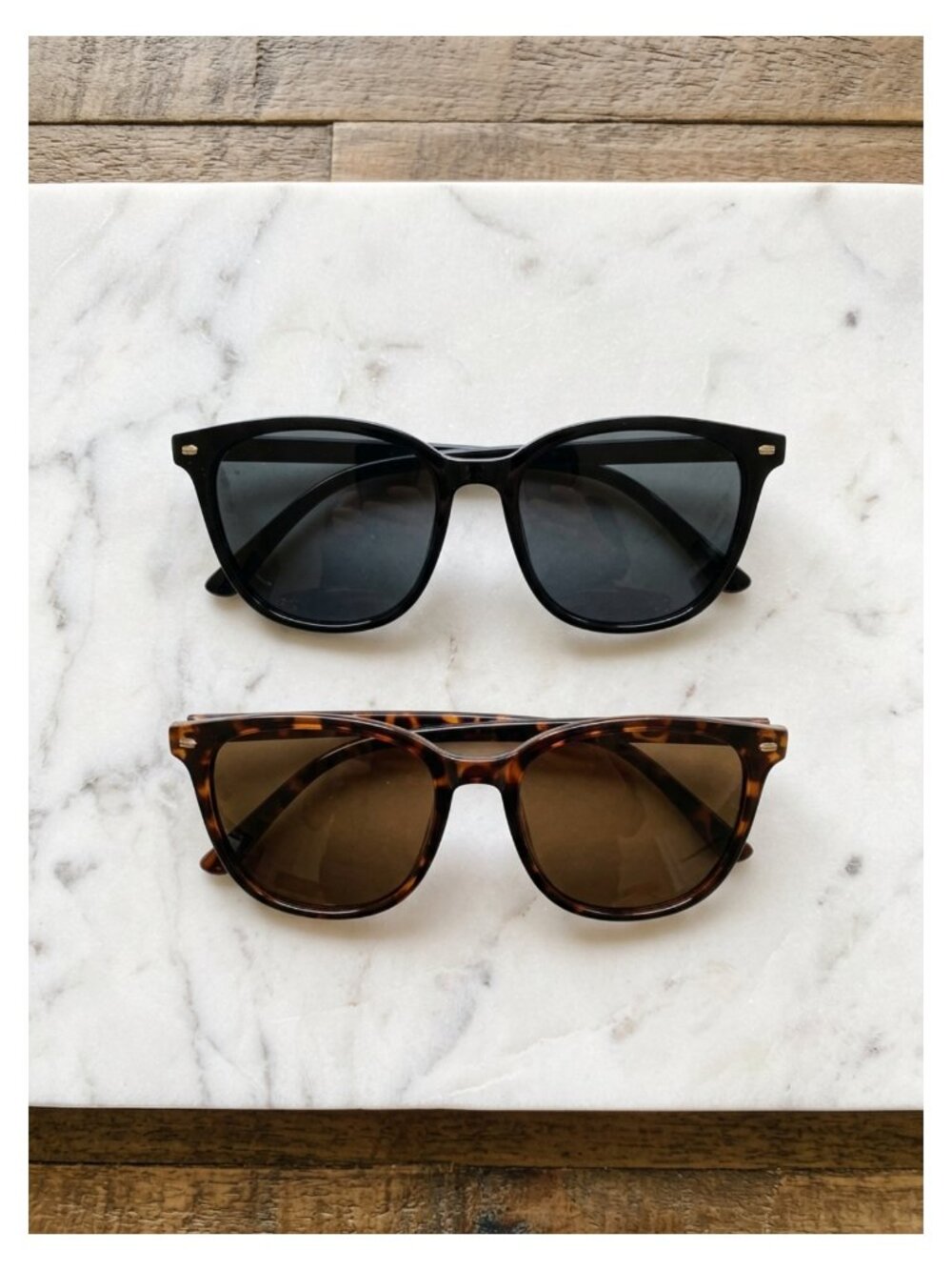 2 Pack Polarized Sunglasses UV400 Protection Big Frame Square Full Frame Women